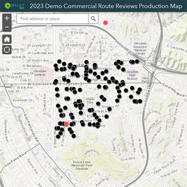 Demo Route Review Map